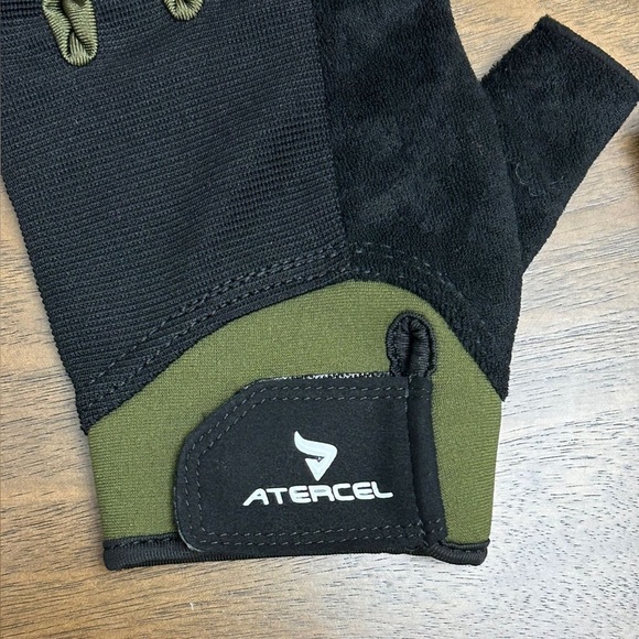 Atercel Black Green  Workout Gloves Exercise Weight Lifting Size XL (0343) - Picture 3 of 7